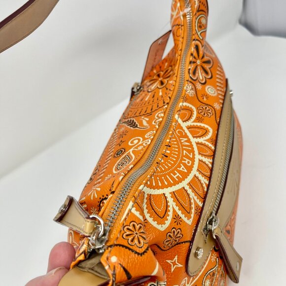 Isaac Mizrahi  East West Shoulder Bag  Bandanna  Paisley Print & Dust Bag - Picture 11 of 16